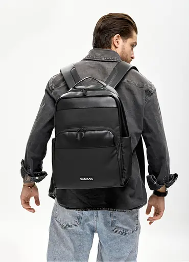 Чоловічий рюкзак Sambag Zard MOD чорний 40 х 28 х 14 см (25438164m) - фото 2