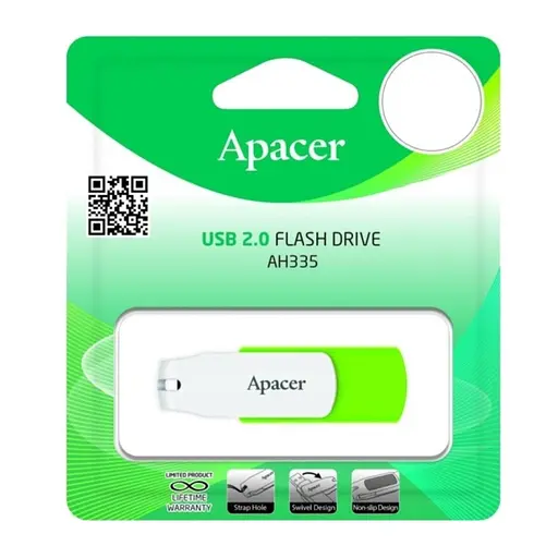 Флеш-накопитель Apacer USB 2.0 AH335 64Gb зеленый - фото 2