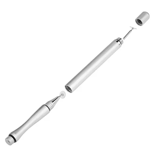 Стилус ємнісний, високоточний Jot Pro металевий, із запасним наконечником, сріблястий - фото 1