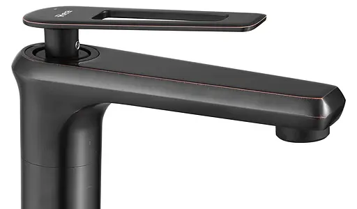 Смеситель для умывальника Rea Blade высокий Old Black REA-B9974 Черный - фото 4