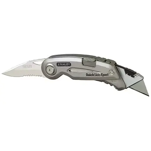 Ніж Stanley Quickslide Sport Utility Knife складаний з двома лезами для обробних робіт (0-10-813) - фото 1