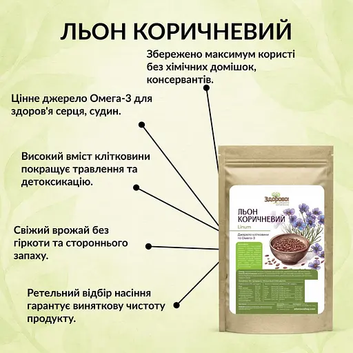 Семена льна Здорово! 1 кг - фото 6