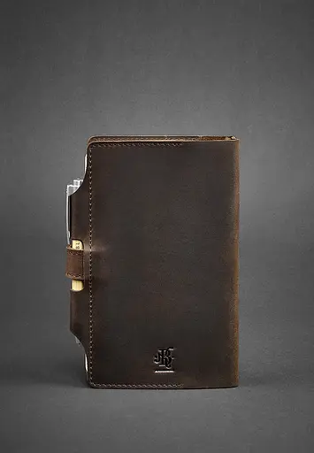 Шкіряний блокнот (Софт-бук) 4.0 темно-коричневий Crazy Horse - фото 5