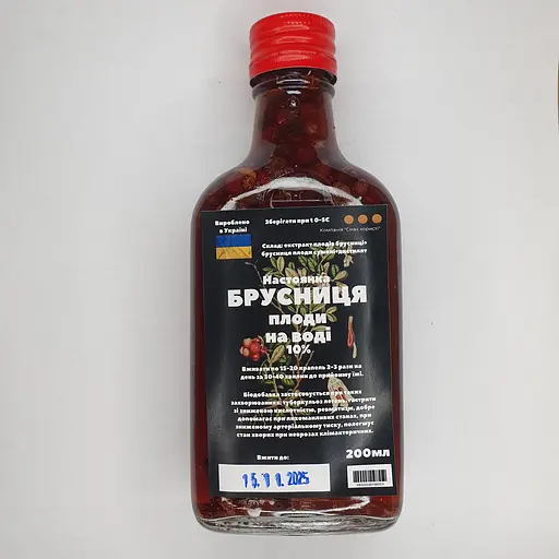 Водная настойка на плодах брусники 200 мл - фото 1