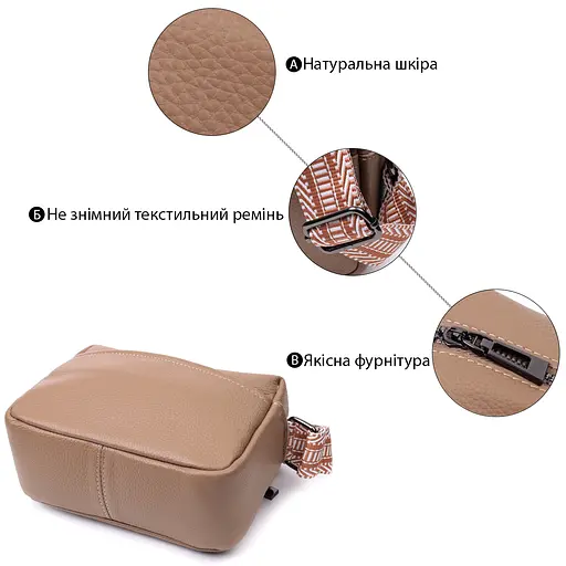 Кожаная женская сумка Vintage 20.5х14х8.5 см sum0026556 - фото 4