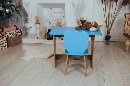 Дитячий стіл парта зі стільчиком для малювання та навчання Левеня - фото 4