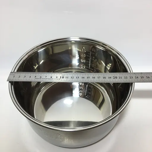 Чаша стальная к мультиварке DEX DMC-65 ( аналог DEX DIP-65), 4 литра, H=118 мм, D=235 мм - фото 7