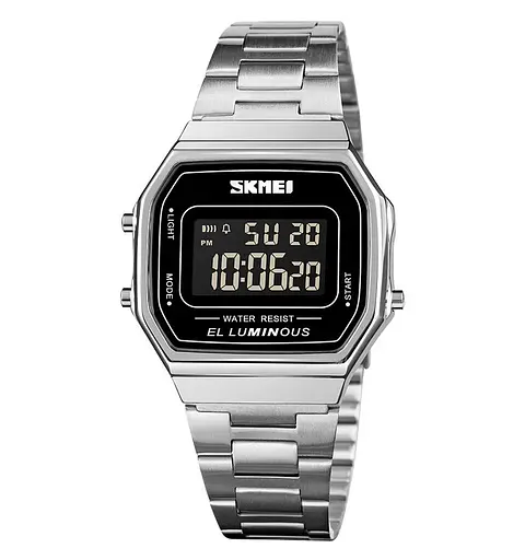 Чоловічий наручний годинник Skmei 1647 (Сріблястий)