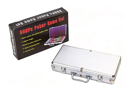 Настільна гра Johnshen Sports Покерний набір 300 фішок по 11,5 г без номіналу (алюмінієвий кейс) (IG-2114) - фото 2