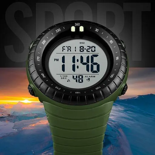 Мужские наручные часы Skmei 1420 Зеленый - фото 4