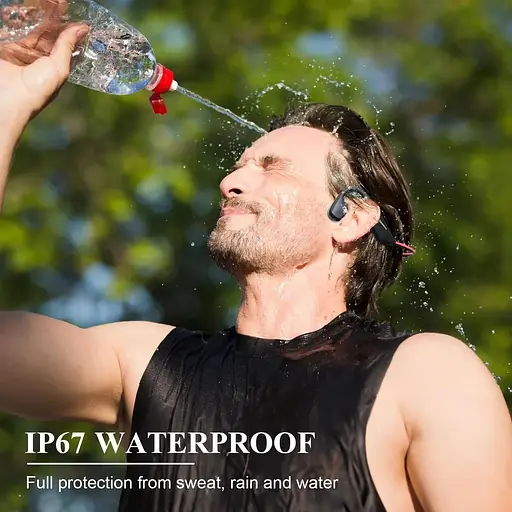 Беспроводные костные наушники Paramita DV68 Open-Ear с шумоподавлением красный - фото 7