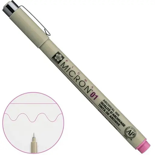 Линер Pigma Micron (0.1) 0.25 мм Розовый Sakura - фото 1