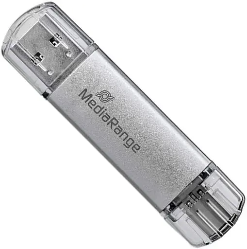 Флеш-накопичувач MediaRange USB 3.0 combo flash drive, with USB Type-C plug, 32GB (MR936) - фото 1