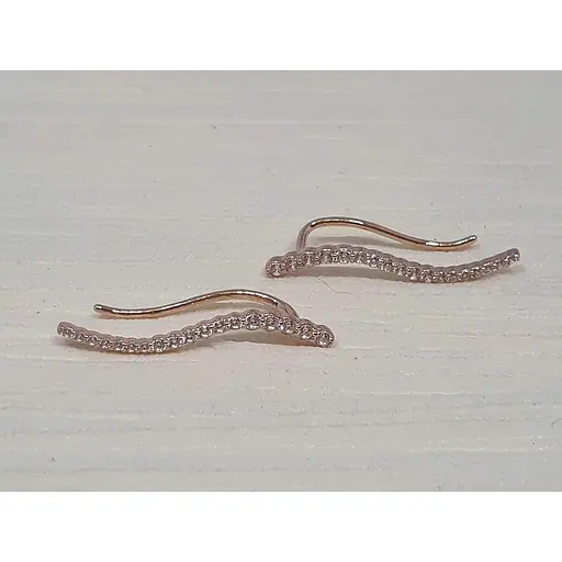 Золоті сережки-кафи Favoritum з фіанітами. 211493 - фото 5