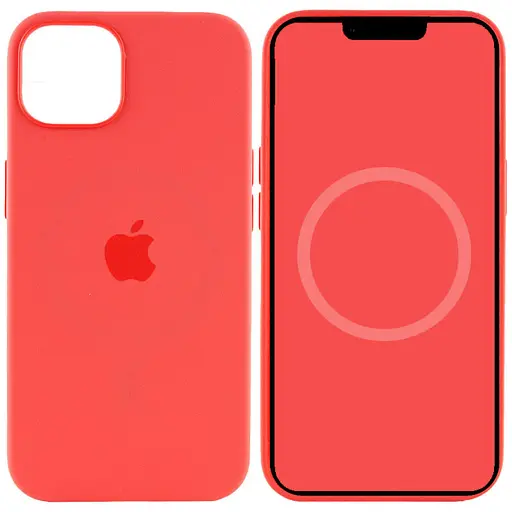 Чехол Epik Silicone case AAA with Magsafe and Animation для Apple iPhone 15, 6.1 Красный/Guava