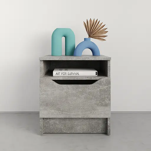 Приліжкова тумба MebelStar Лілу 40x40x44,5 см Бетон (MBS-1379) - фото 2