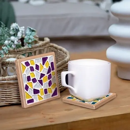 Набір для скляної мозаїки "Підставки для чашок" Mosaaro MA1002 квадратні - фото 2