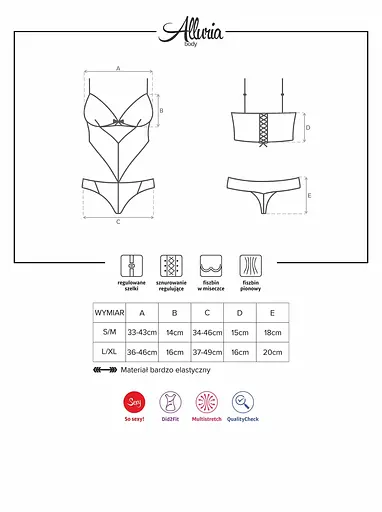 Боди Obsessive Alluria S/M черный - фото 7