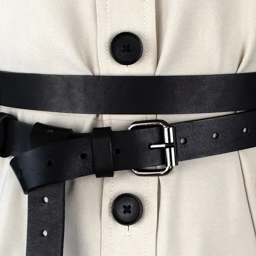 Ремінь жіночий шкіряний у два обороти SF-2501 чорний (180-250 см) - фото 9