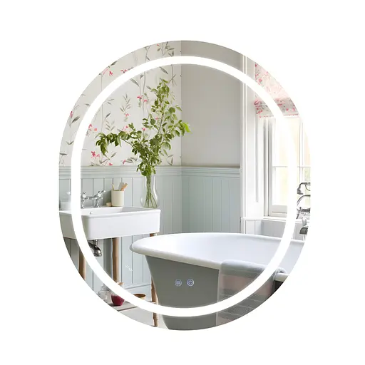 Дзеркало Qtap Gemini 800x700 з LED-підсвічуванням Touch, з антизапотіванням, з димером температури кольору (3000-6500K) Reverse QT2578R8070 - фото 1