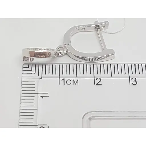 Срібні сережки Срібний рай з фианитом. 1112 094498 - фото 6