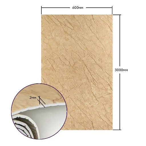 Самоклеящаяся стеновая PET плитка в рулоне 600х3000х2мм SW-00001692 - фото 3