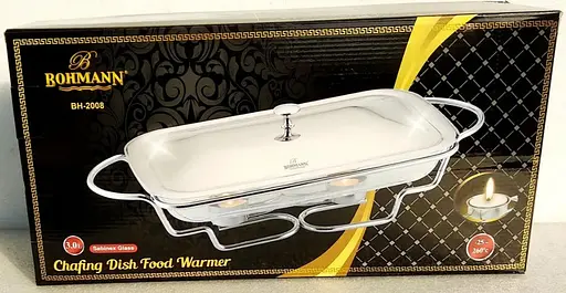 Марміт настільний підігрівач їжі Bohmann BH-2008 термостійкий скляний посуд з підігрівом - фото 6