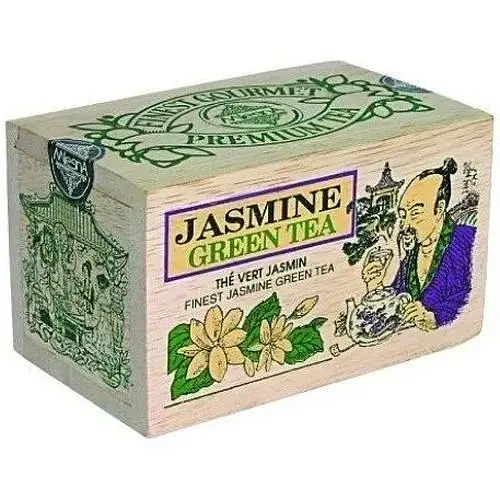 Чай зелений Mlesna Жасмин дерев'яна коробка 100 г - фото 1