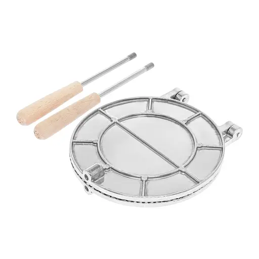 Вафельниця пірамідка форма для випічки вафельних коржів для тортових вафель на плиті Ø 18 см зі знімними ручками, RS 87765 - фото 3