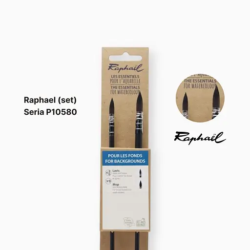 Набор кистей для размывания фона Raphael Softaqua, 2 шт, круглые - фото 2