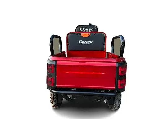Электроскутер Трехколесный Corso "SiG-8 PRO" (1200W, 72V,28Ah) Красный - фото 7