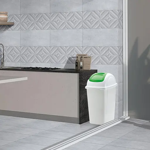 Контейнер для мусора с крышкой Europa 30x33x59h, 33 л белый - фото 2