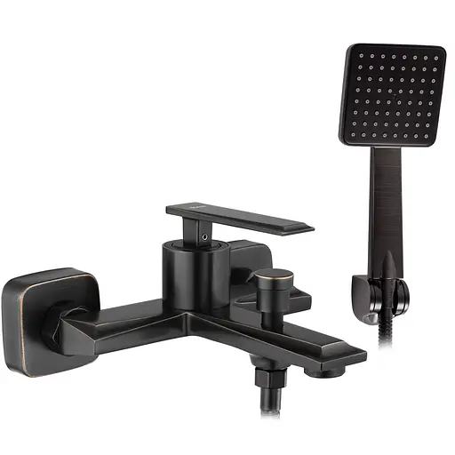 Смеситель для ванны Rea Romano настенный Old Black REA-B9903 Черный матовый - фото 1