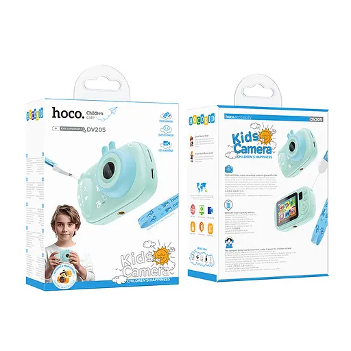 Дитяча фотокамера Hoco DV205 Dual-camera Blue - фото 3