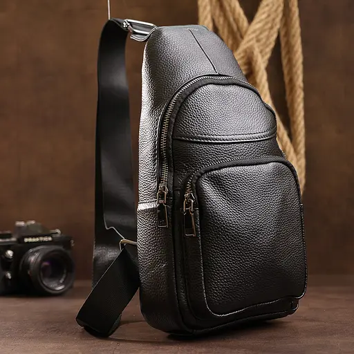 Чоловіча шкіряна сумка через плече Vintage 17х32х6 см sum0015588 - фото 7