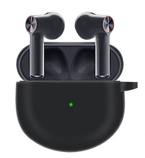 Чохол-накладка DK Silicone Candy Friendly з карабіном для OnePlus Buds (black) - фото 3