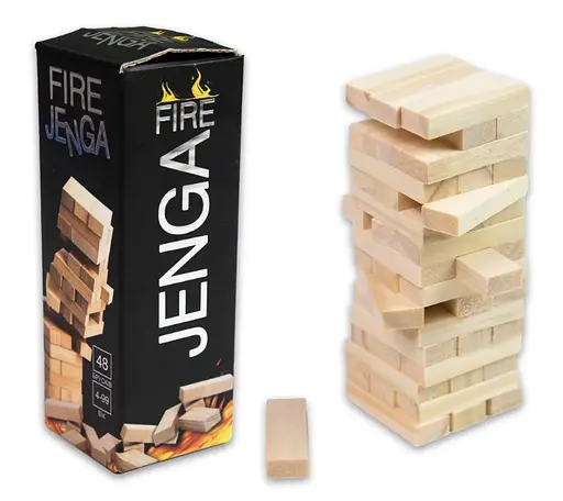 Настільна гра Fire Jenga, 48 брусків, Стратег (українською)