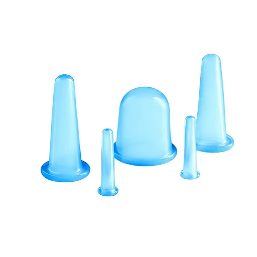 Вакуумні масажні банки 4FIZJO силіконові для тіла (китайські/атницелюлітні банки) 5 шт 4FJ0345 (P-5907739314956) - фото 2