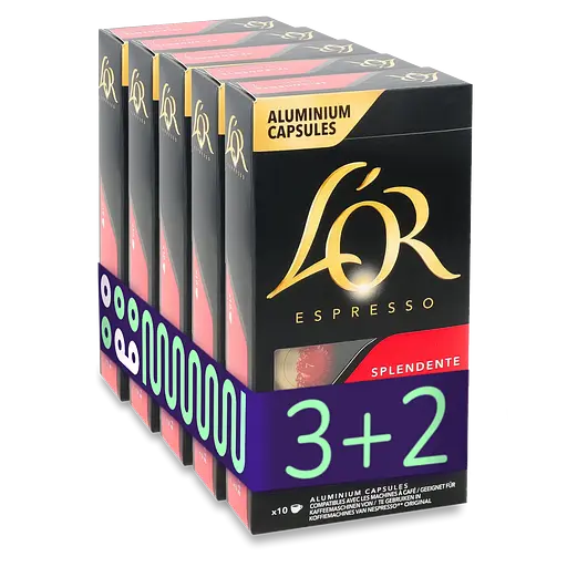 Кава мелена L'OR Espresso Splendente капсули 260 г (5 шт. х 52 г)