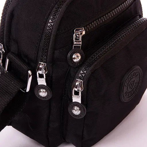 Женская сумка-кроссбоди Jielshi текстильная черная sum0028706 - фото 6