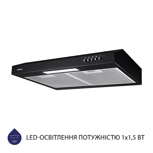 Вытяжка плоская Minola HPL 512 BL - фото 4