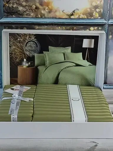 Постільна білизна Moss Сатин-Stripe Romeo Home pbe0051822 - фото 1