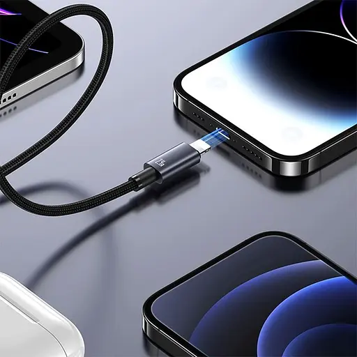 Кабель Usams US-SJ667 USB-A to Lightning 2.4A 1.2m Tarnish (SJ663USB01) [138993] - фото 9