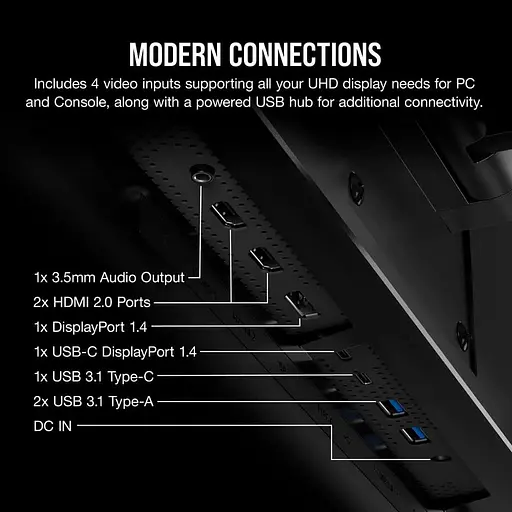 Монітор 32" Corsair Xeneon 32UHD144 HDR600 Gaming UHD IPS 144Hz (CM-9020006-PE) - фото 7