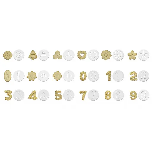 Дозатор шприц прес для печива кондитерський з нержавіючої сталі з 18 дисками та 6 насадками Червоний 88220 - фото 2