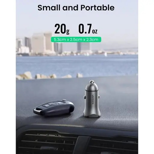 Автомобильное зарядное устройство Ugreen CD130 20W USB Type-C PD Car Charger - фото 7