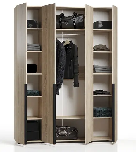 Шафа для одягу Ліра 180 4-х дверна Orange-Line 1782х500х2400 Дуб сонома - фото 2