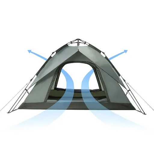 Намет Naturehike NH21ZP008 тримісний автоматичний оливково-зелений - фото 4