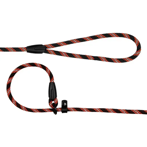 Поводок-удавка для собак Barksi Active (длина 183 см диаметр 12 мм) черно-оранжевый - фото 4