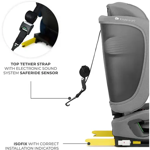Автокрісло Kinderkraft Fix2Go i-Size Grey (KCFI2GO0GRY0000) - фото 4